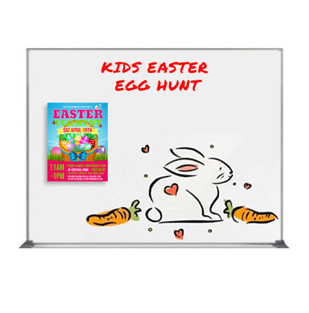 30x40 Magnetic White Dry Erase Marker Board with Silver Frame Trim | Porcelain on Steel Writing Surface