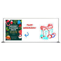 36x84 Magnetic White Dry Erase Marker Board with Aluminum Frame, Porcelain on Steel | No Ghosting