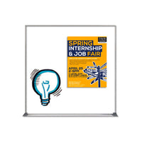 48x48 Magnetic White Dry Erase Marker Board with Aluminum Frame