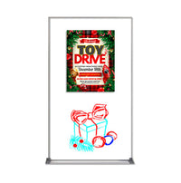 48x84 Magnetic White Dry Erase Marker Board with Aluminum Frame + Porcelain on Steel - NO Ghosting