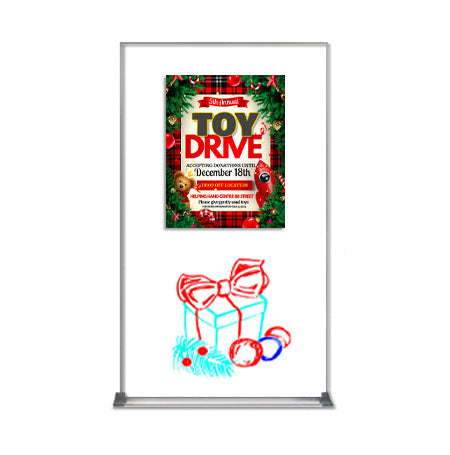 48x84 Magnetic White Dry Erase Marker Board with Aluminum Frame + Porcelain on Steel - NO Ghosting