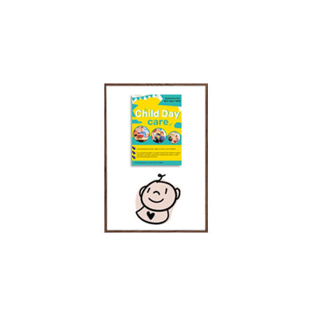 11x14 Magnetic White Dry Erase Marker Board with Wood Frame