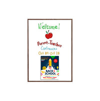 12x18 Magnetic White Dry Erase Marker Board with Wood Frame
