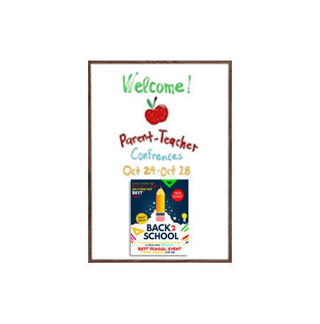 12x18 Magnetic White Dry Erase Marker Board with Wood Frame
