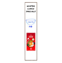 12x72 Magnetic White Dry Erase Marker Board with Wood Frame