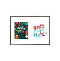 14x22 Magnetic White Dry Erase Marker Board with Wood Frame