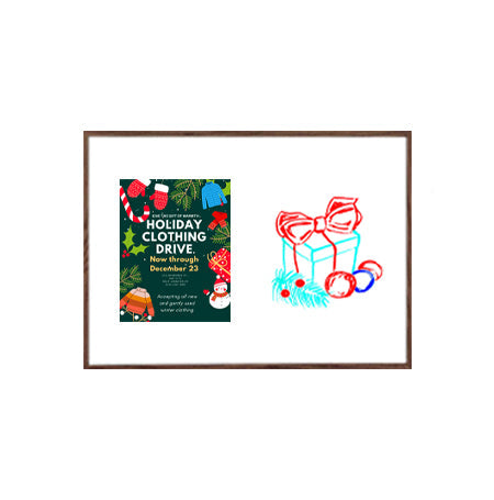 14x22 Magnetic White Dry Erase Marker Board with Wood Frame