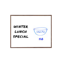 24x30 Magnetic White Dry Erase Marker Board with Wood Frame