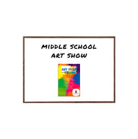 36x24 Magnetic White Dry Erase Whiteboard with Wood Frame Features Porcelain-on-Steel Writing Surface - No Ghosting