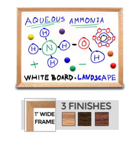12x16 Magnetic White Dry Erase Marker Board with Wood Frame