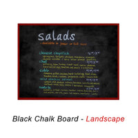 12x24 MAGNETIC BLACK CHALK BOARD with PORCELAIN ON STEEL SURFACE (SHOWN IN LANDSCAPE ORIENTATION)