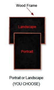 8.5 x 11 Black Magnetic Chalkboard Wood Framed (Porcelain on Steel)