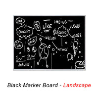 MAGNETIC 36x72 BLACK PORCELAIN DRY ERASE BOARD (SHOWN IN LANDSCAPE ORIENTATION)