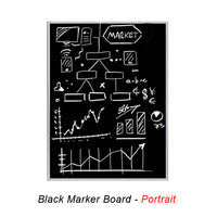 VALUE LINE 12x96 BLACK WET ERASE BOARD (SHOWN IN PORTRAIT ORIENTATION)