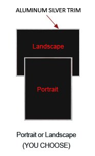 8.5 x 11 Black Message Board Metal Framed Melamine Marker Board