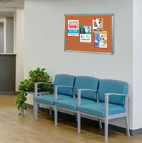 36 x 48 Cork Bulletin Board | Silver Metal Frame w RADIUS CORNERS