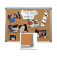 18 x 24 Cork Bulletin Board with Silver Metal Frame and RADIUS CORNERS