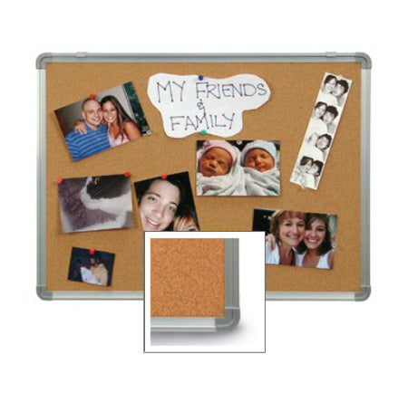 18 x 24 Cork Bulletin Board with Silver Metal Frame and RADIUS CORNERS