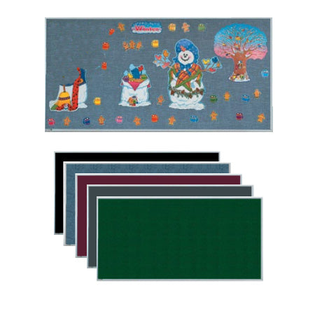 Vinyl over Cork Bulletin Board 24x84 (Open Face with Silver Trim)