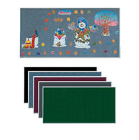 Vinyl over Cork Bulletin Board 24x96 (Open Face with Silver Trim)