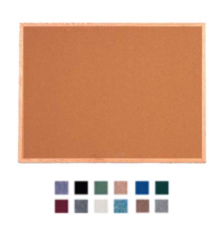 Value Line Open Face with Wood Framed Cork Bulletin Board (Open Face with Hardwood Trim)