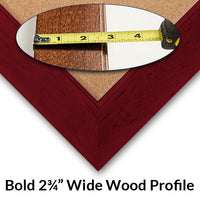 16 x 24 Bold Wide-Wood Picture Frame Borders the Bulletin Cork Board | Choose from 7 Popular Wood Stain Finishes