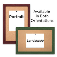 Classic #361 Wood Framed Bulletin Boards 13 x 19 Can be Ordered in Portrait or Landscape Orientation