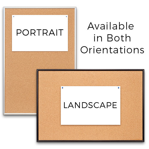 Access Cork Board™ 30" x 36" DEEP STYLE Open Face Designer 43 Metal Framed Bulletin Board
