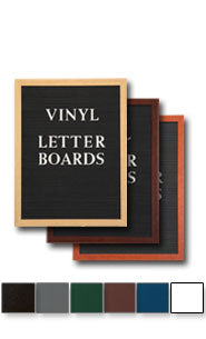 Vinyl Covered Wood Framed Letter Boards with Changeable Letters