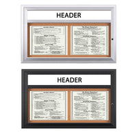 MENU CASE SHOWN: 11 x 14 MENUS (2) ACROSS | AVAILABLE IN SILVER, BLACK, DARK BRONZE & GOLD
