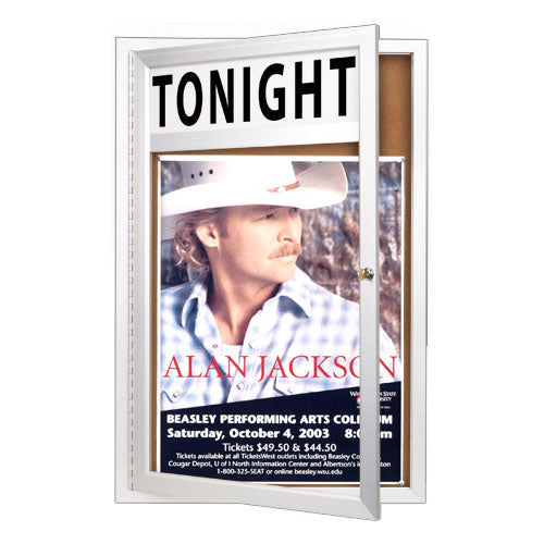 BLACK LETTERING ON A 5" WHITE HEADER