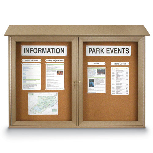 Outdoor Message Center 60x36 (Shown in Sand) (2-DOORS)