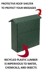 2 Door Outdoor Message Center 60x36 with Standing Posts