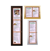 Outdoor Enclosed Menu Cases with Lights for 11" x 17" Portrait Menu (Radius Edge) Sizes