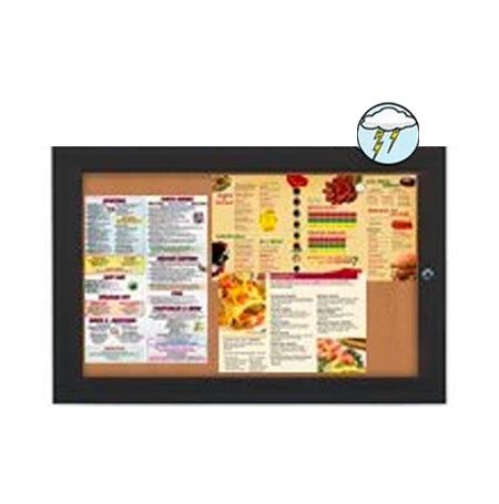 Outdoor Enclosed Menu Display SwingCases with LED Lights | Single Locking Door in 10 Sizes + Custom
