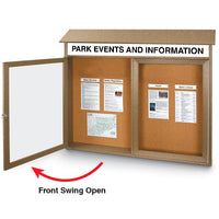 52x40 Message Center Hinged with 2 Doors (OPEN VIEW)