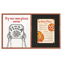 Combo Board 36x36 Decorative Wood Framed Cork Bulletin Marker Board (Open Face with Decorative Wood Trim)