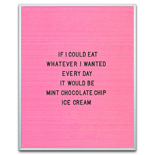 PINK FELT LETTER BOARD