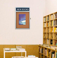 Super Slim Enclosed Bulletin Boards with Header