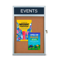 Super Slim Enclosed Bulletin Boards with Header