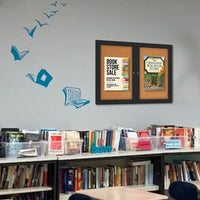 Indoor Enclosed Bulletin Boards 40 x 50 with Rounded Corners (2 DOORS)