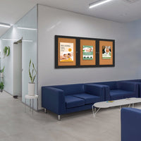 Indoor Enclosed Bulletin Boards 84 x 36 with Rounded Corners (3 DOORS)