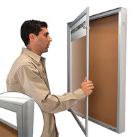 Extreme WeatherPlus Radius Edge Outdoor Bulletin Board Display Case with Personalized Header