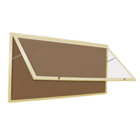 Extra Large 48x48 Indoor Enclosed Bulletin Board with LED Light | Single Door Metal Display Case
