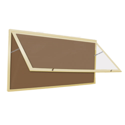 Extra Large 48x48 Indoor Enclosed Bulletin Board with LED Light | Single Door Metal Display Case
