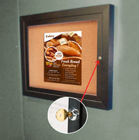 Indoor Enclosed Bulletin Boards 27 x 40 | Single Locking Door