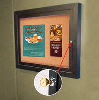 Indoor Enclosed Bulletin Board 8.5x11 | Wall Mount, Single Door Metal Display Case in 4 Finishes