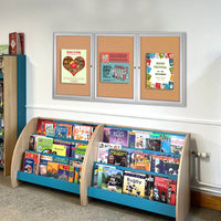 72 x 24 INDOOR Enclosed Bulletin Cork Boards 3 DOOR
