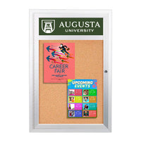 22 x 28 Enclosed Indoor Bulletin Boards with Header 22 x 28 (Single Door)