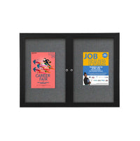 48 x 48 INDOOR Enclosed Bulletin Boards with Lights (2 DOORS)